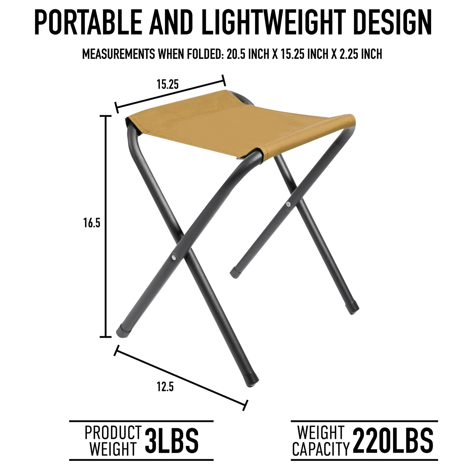 Rothco Lightweight Folding Camp Stool LARSON TACTICAL SUPPLY