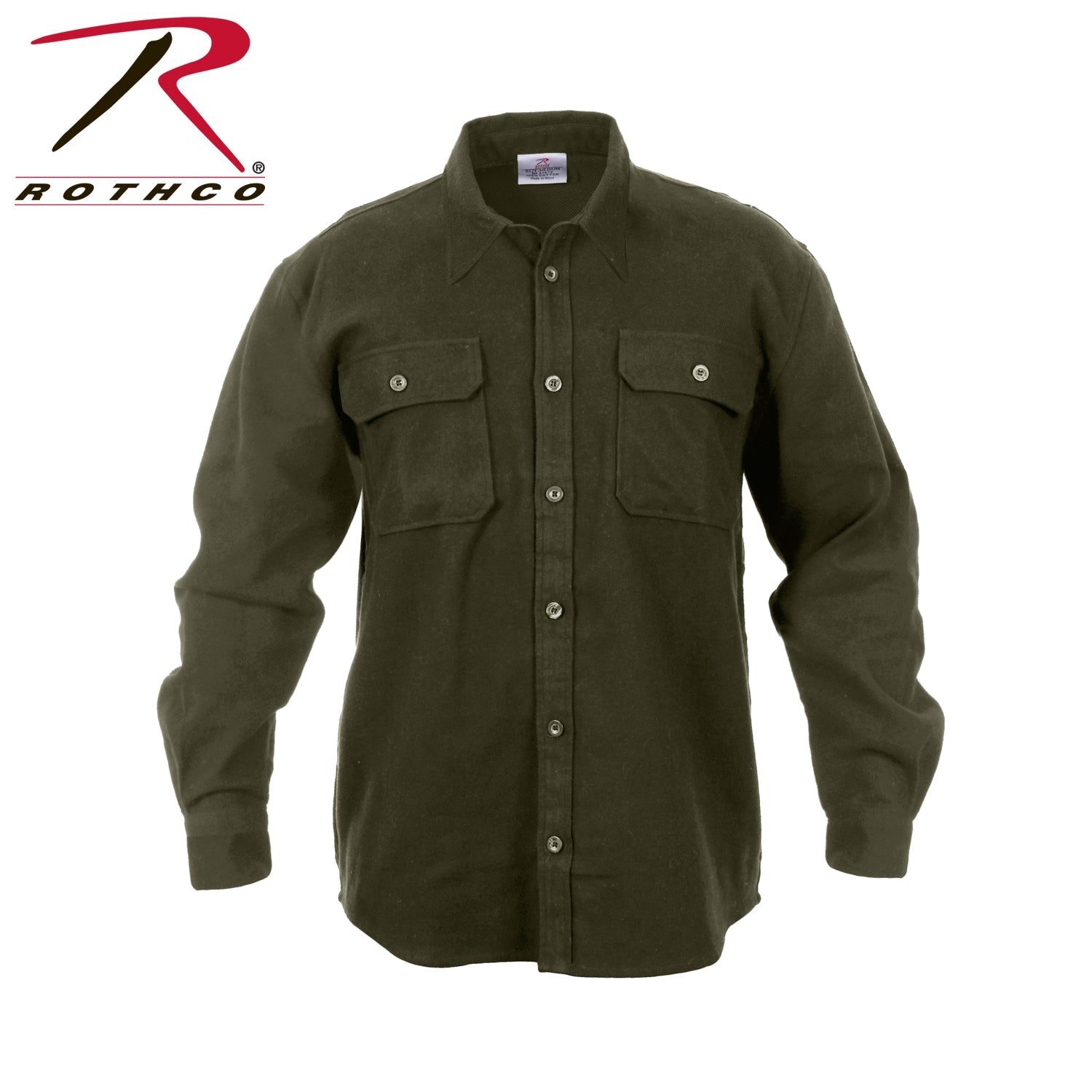 Rothco Heavy Weight Solid Flannel Shirt LARSON TACTICAL SUPPLY