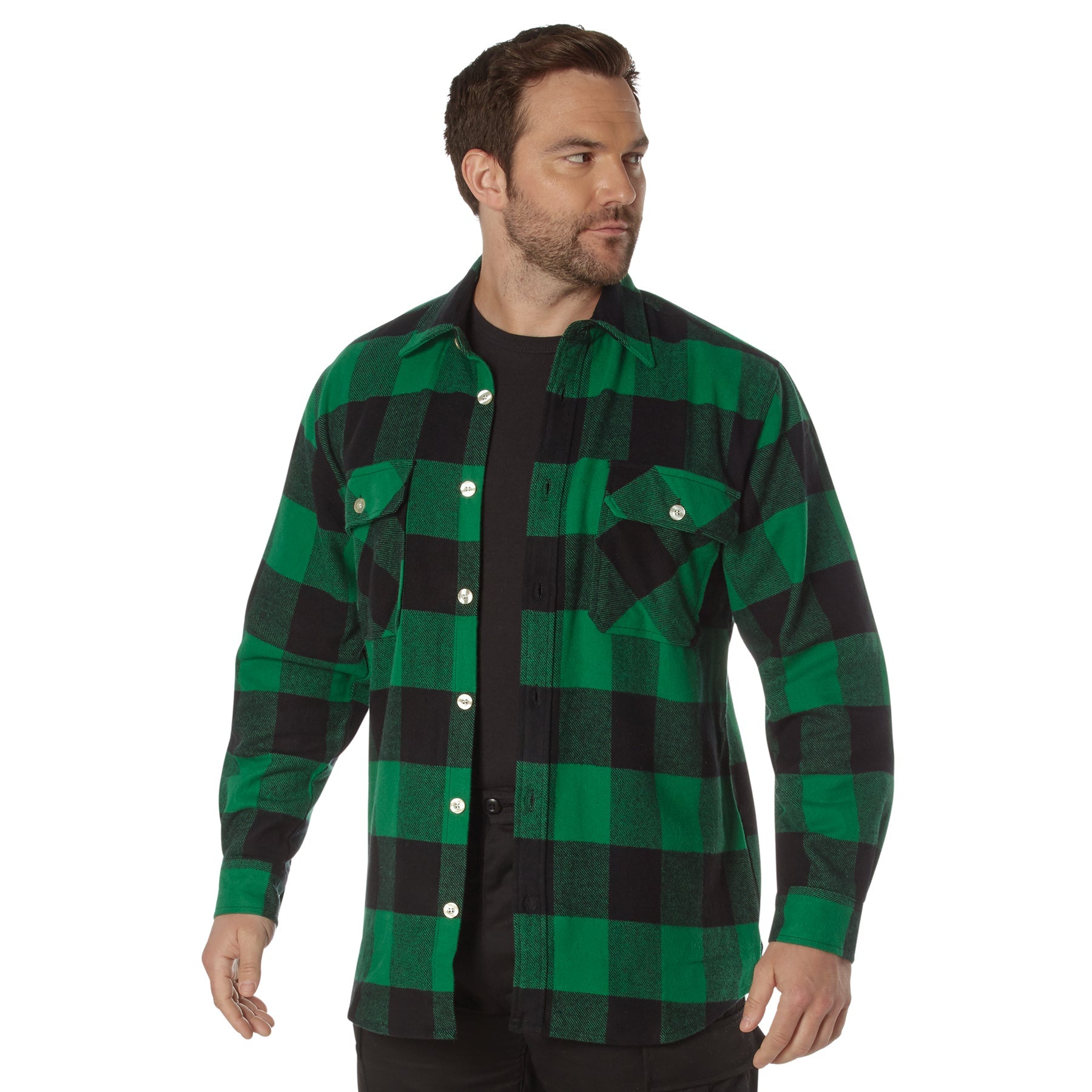 Rothco Extra Heavyweight Buffalo Plaid Flannel Shirt LARSON TACTICAL SUPPLY