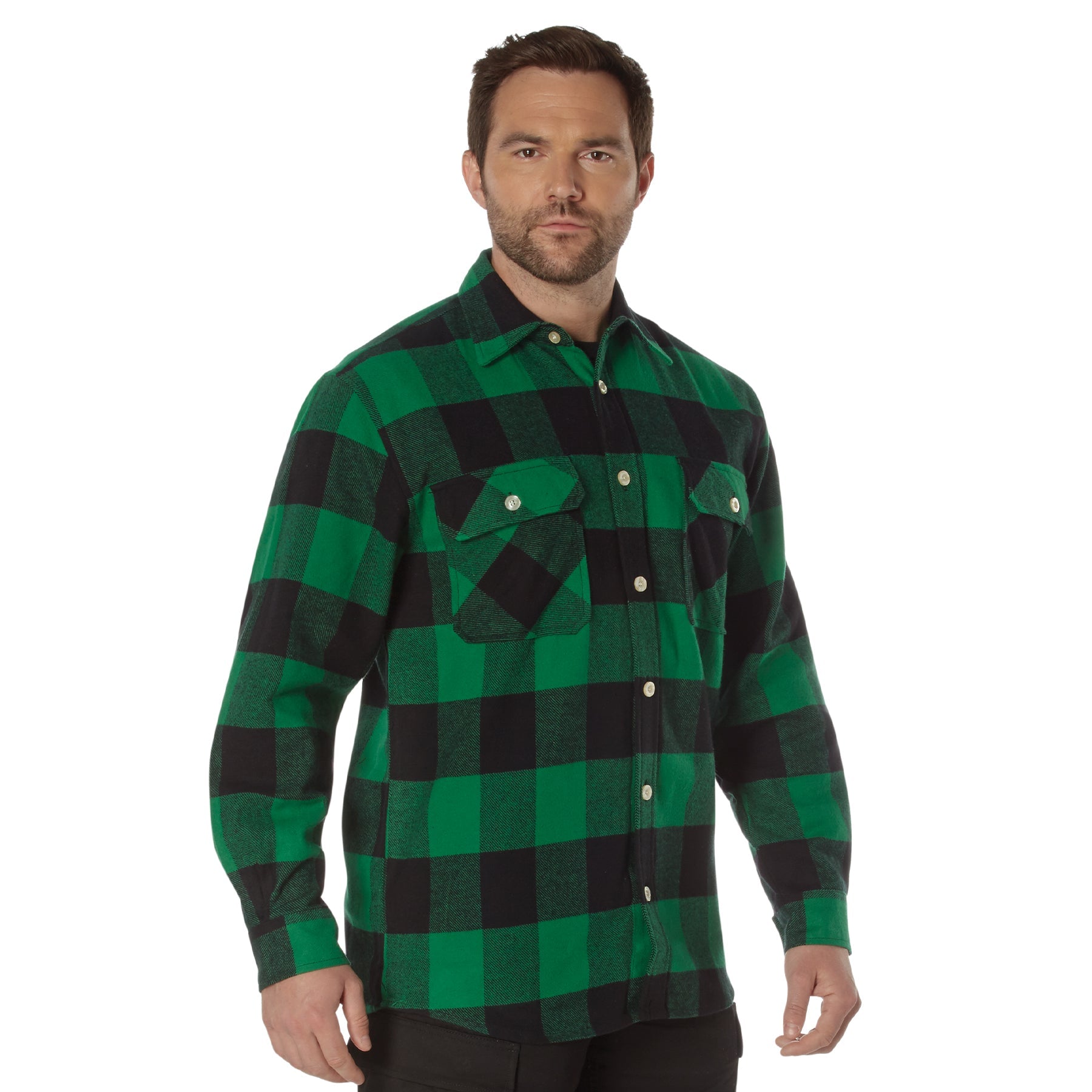 Rothco Extra Heavyweight Buffalo Plaid Flannel Shirt LARSON TACTICAL SUPPLY