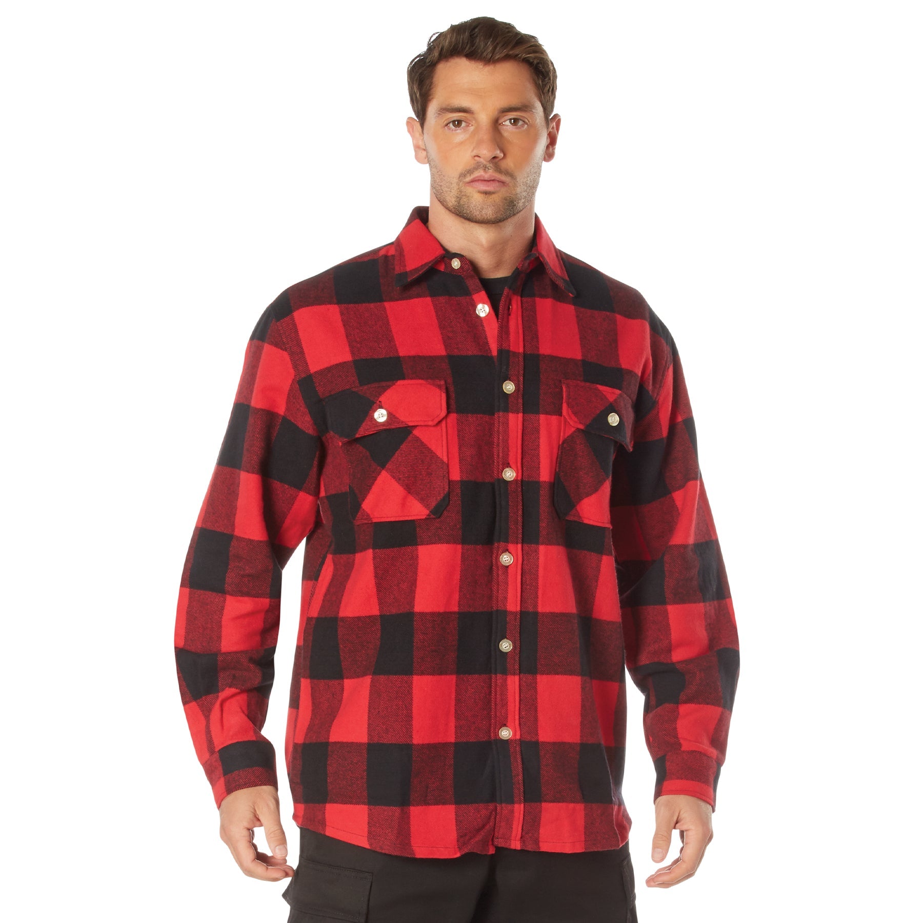 Rothco Extra Heavyweight Buffalo Plaid Flannel Shirt LARSON TACTICAL SUPPLY