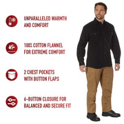 Rothco Heavy Weight Solid Flannel Shirt LARSON TACTICAL SUPPLY