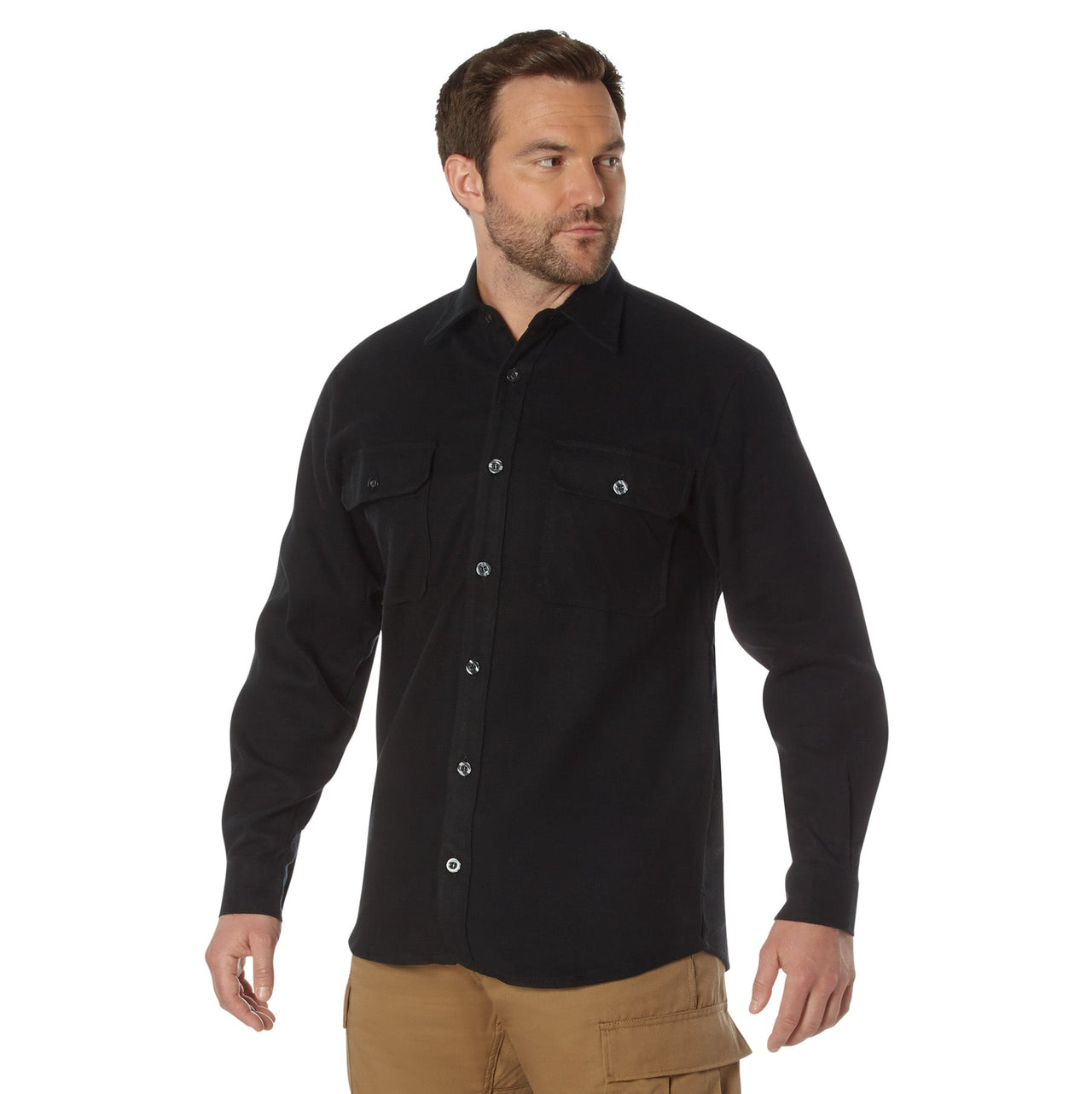 Rothco Heavy Weight Solid Flannel Shirt LARSON TACTICAL SUPPLY