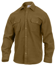 Rothco Heavy Weight Solid Flannel Shirt LARSON TACTICAL SUPPLY