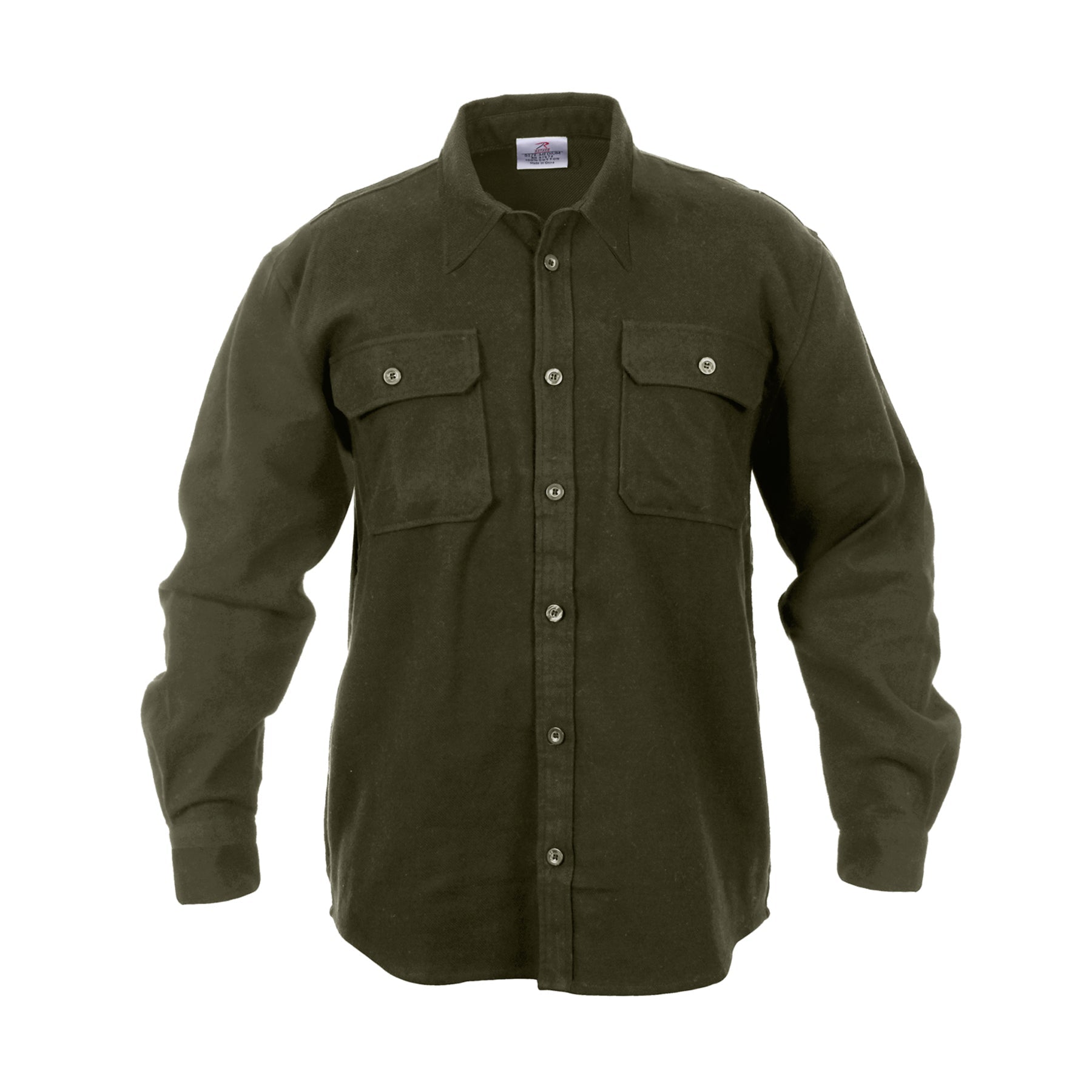 Rothco Heavy Weight Solid Flannel Shirt LARSON TACTICAL SUPPLY