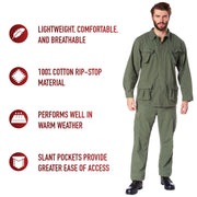 Rothco Vintage Vietnam Fatigue Rip-Stop Shirt LARSON TACTICAL SUPPLY