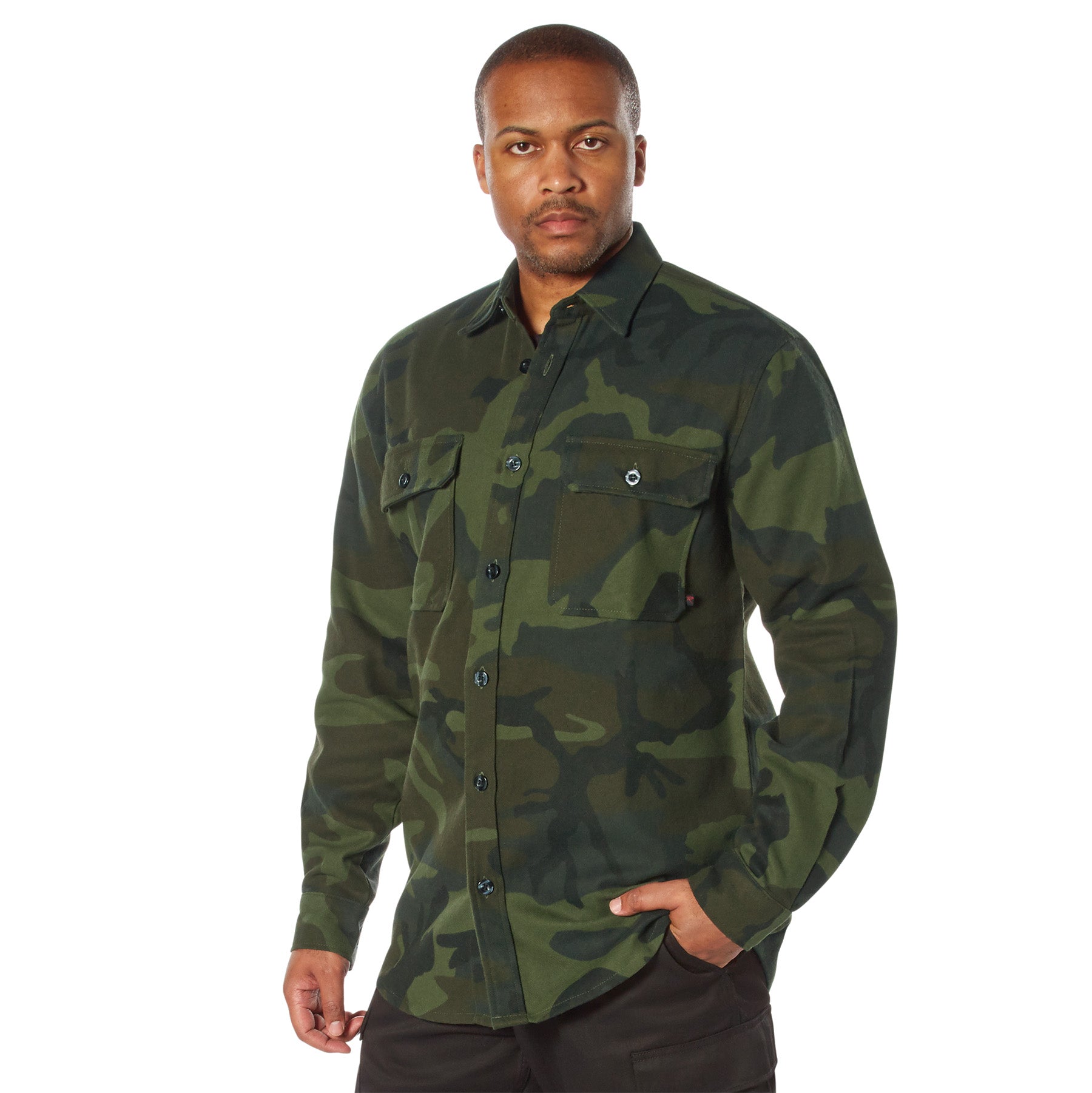 Rothco Midnight Camo Flannel Shirt LARSON TACTICAL SUPPLY