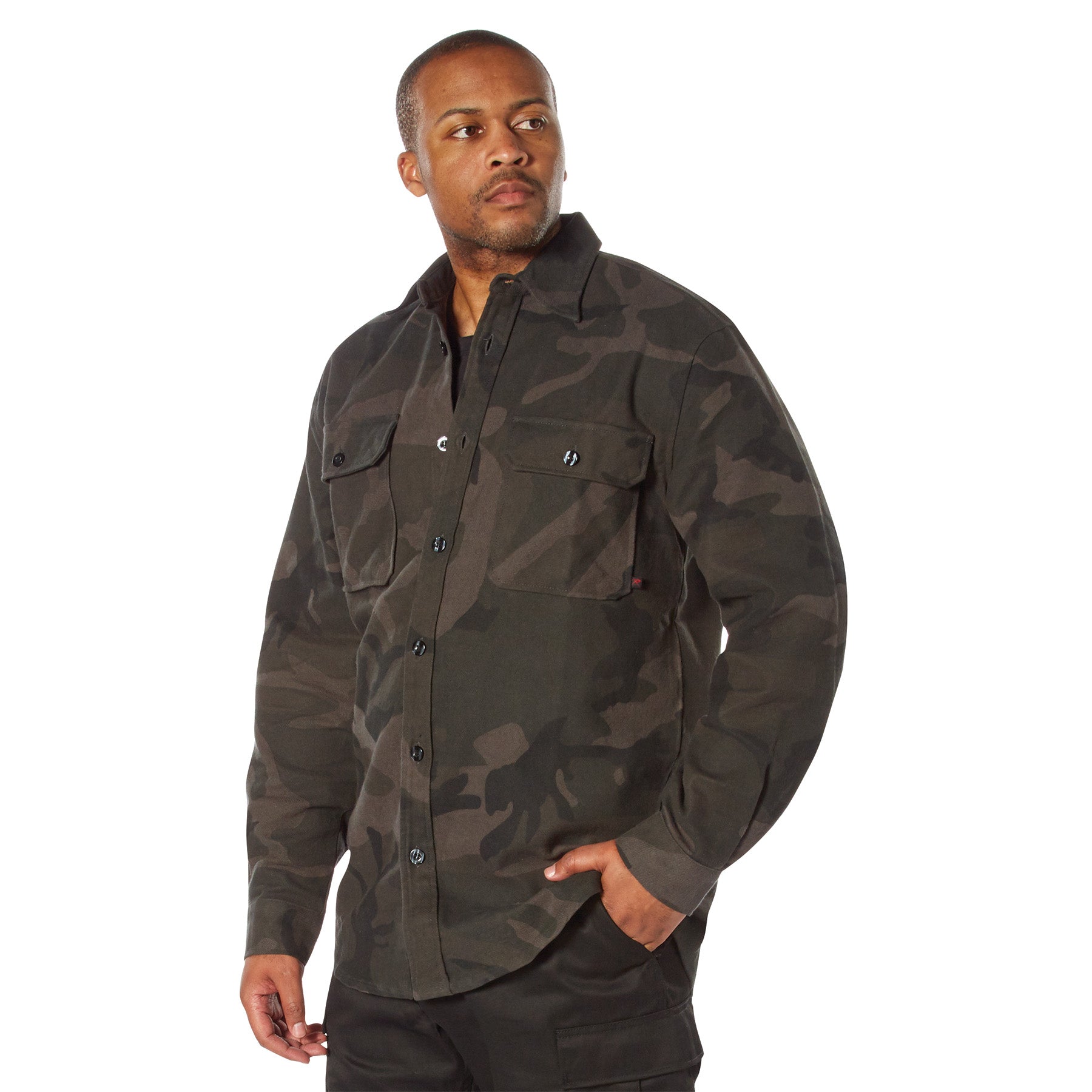 Rothco Midnight Camo Flannel Shirt LARSON TACTICAL SUPPLY
