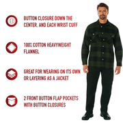 Rothco Extra Heavyweight Buffalo Plaid Flannel Shirt LARSON TACTICAL SUPPLY