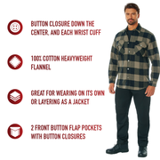 Rothco Extra Heavyweight Buffalo Plaid Flannel Shirt LARSON TACTICAL SUPPLY