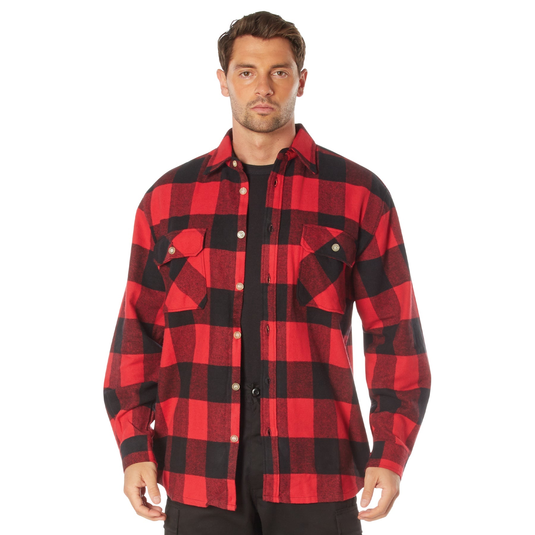 Rothco Extra Heavyweight Buffalo Plaid Flannel Shirt LARSON TACTICAL SUPPLY