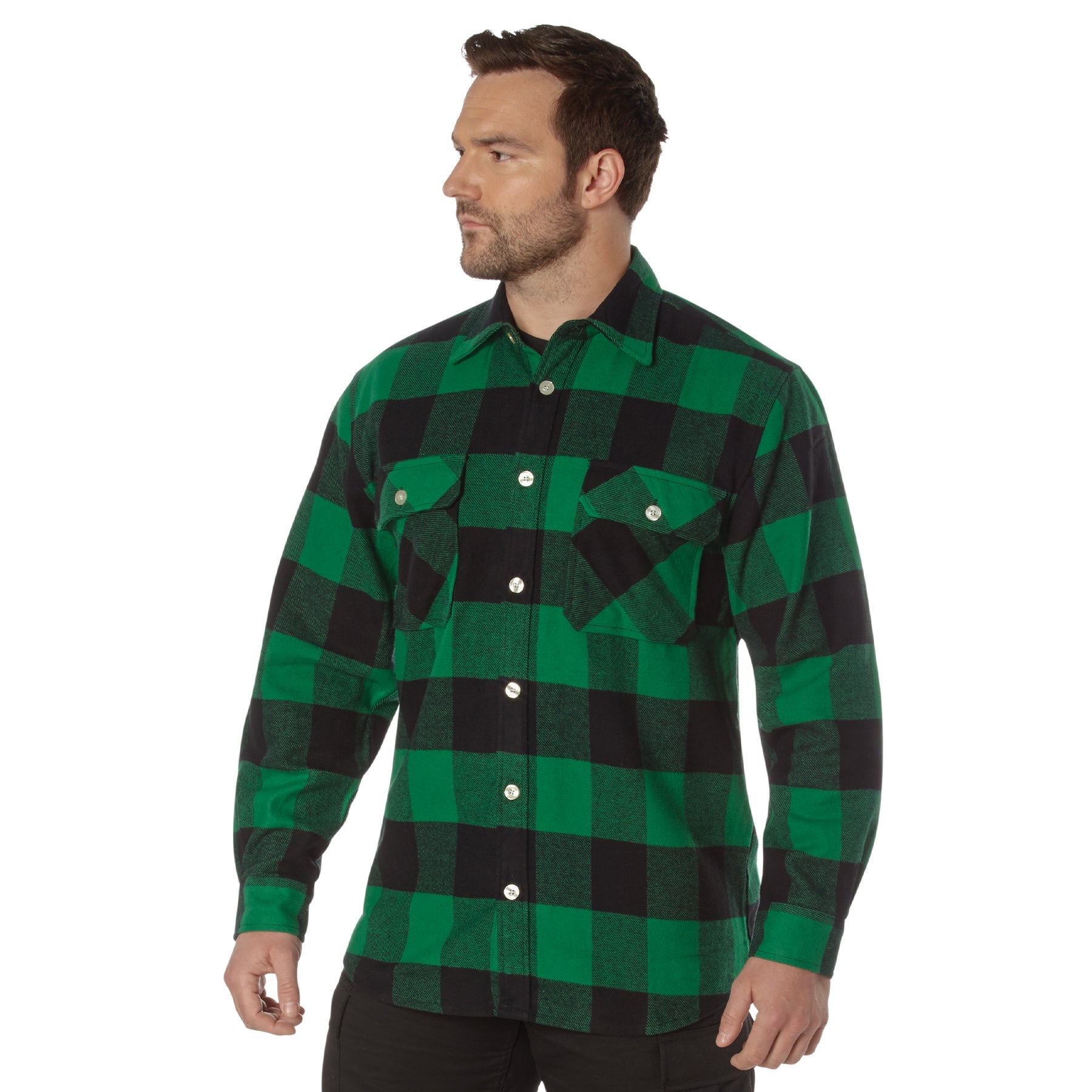 Rothco Extra Heavyweight Buffalo Plaid Flannel Shirt LARSON TACTICAL SUPPLY
