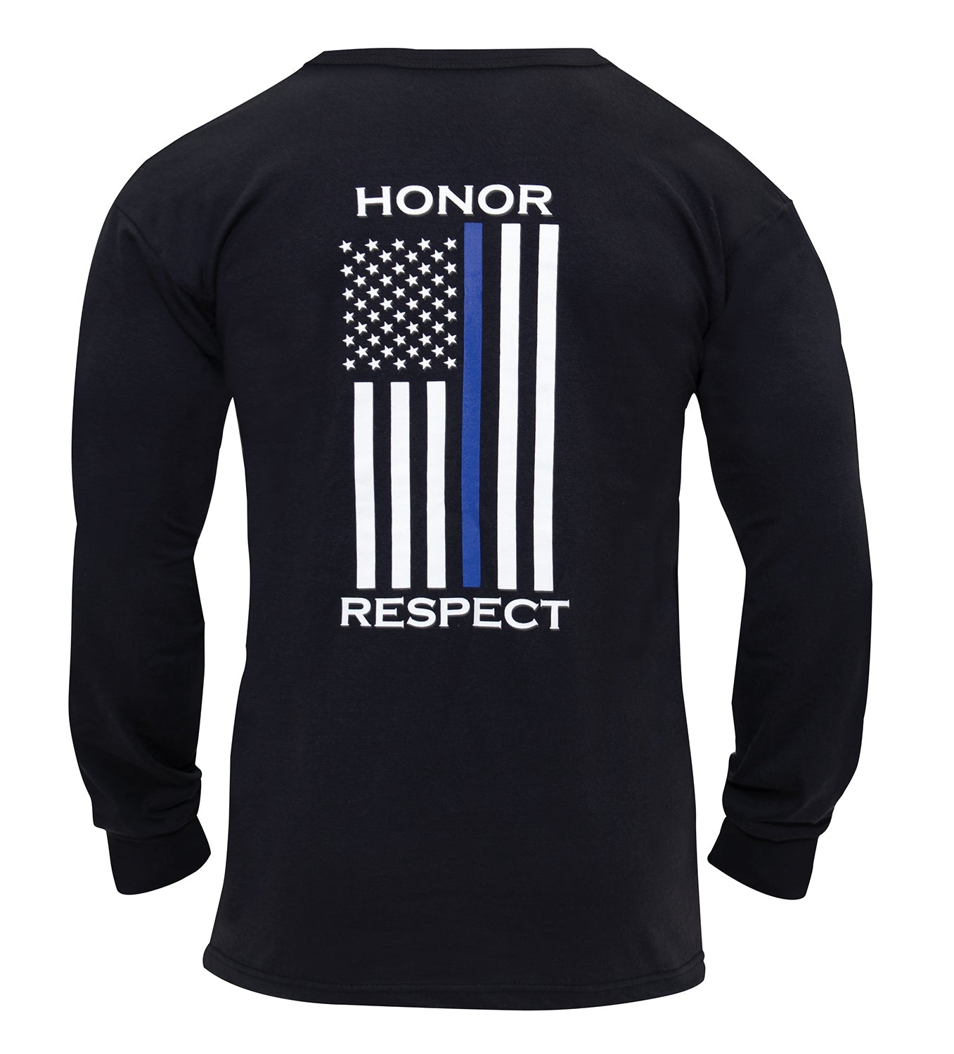 Rothco Thin Blue Line Honor and Respect Long Sleeve T-Shirt LARSON TACTICAL SUPPLY