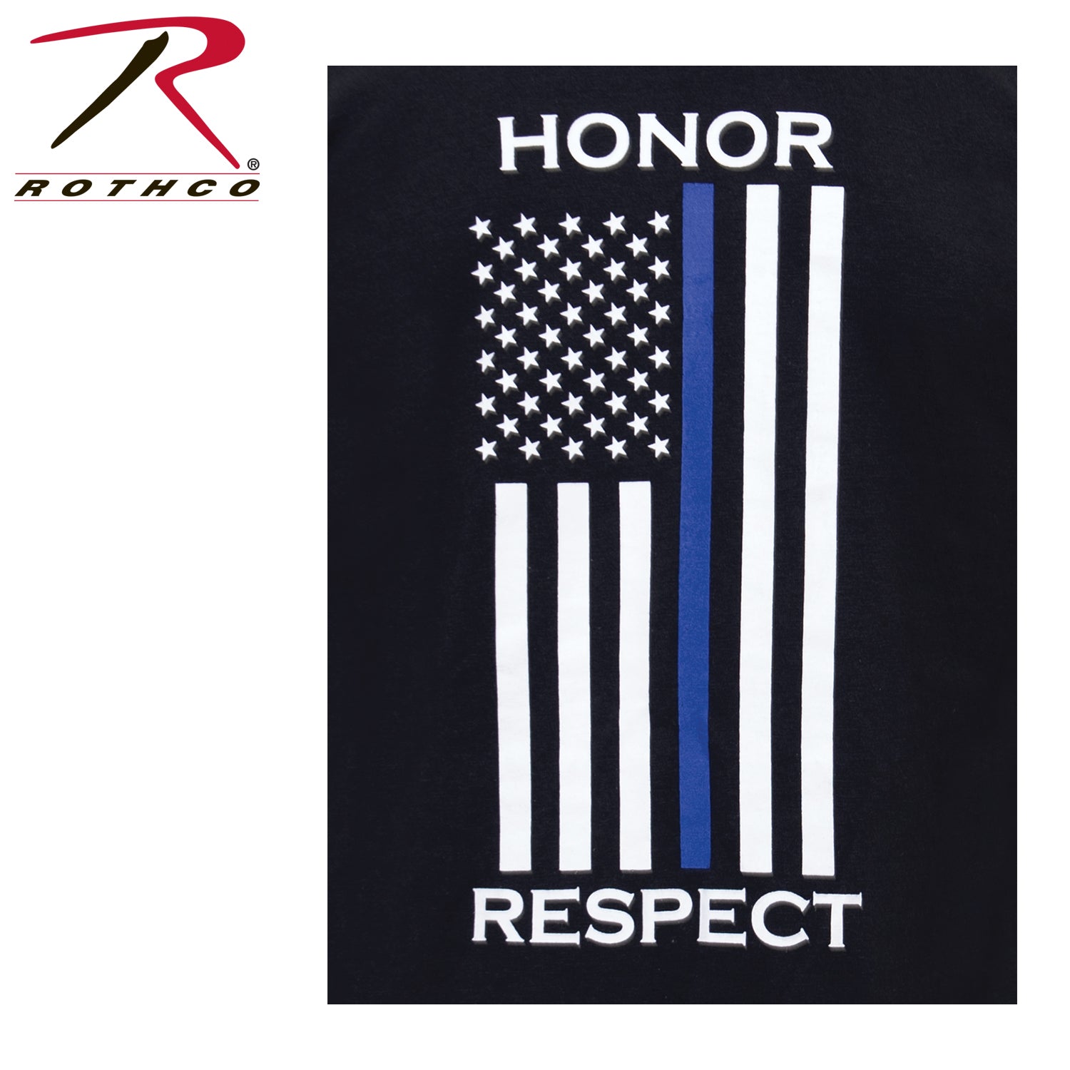 Rothco Thin Blue Line Honor and Respect Long Sleeve T-Shirt LARSON TACTICAL SUPPLY