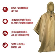 Rothco G.I. Type Rip-Stop Poncho LARSON TACTICAL SUPPLY