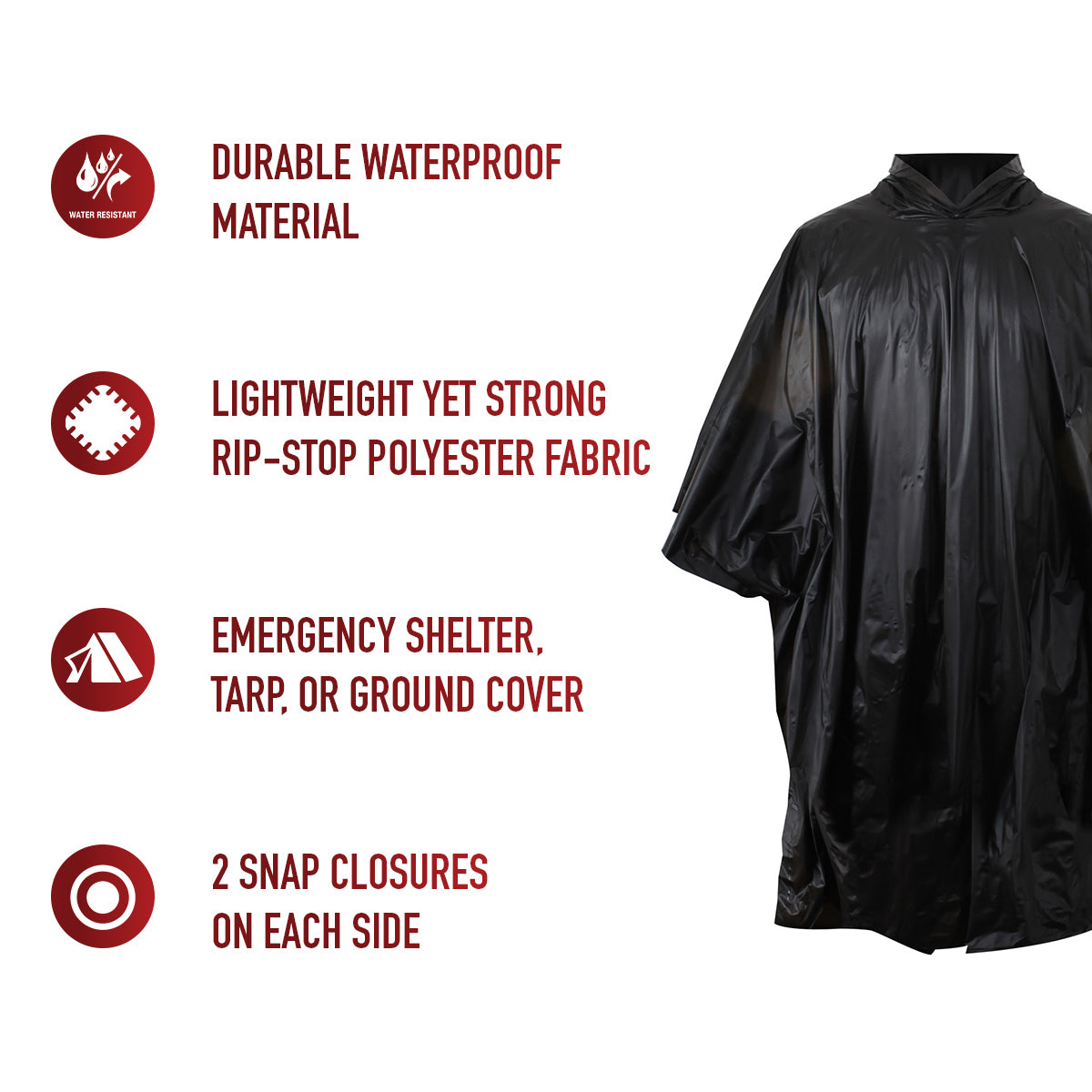 Rothco G.I. Type Rip-Stop Poncho LARSON TACTICAL SUPPLY