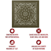 Rothco Trainmen Paisley Bandana - 22" X 22" LARSON TACTICAL SUPPLY