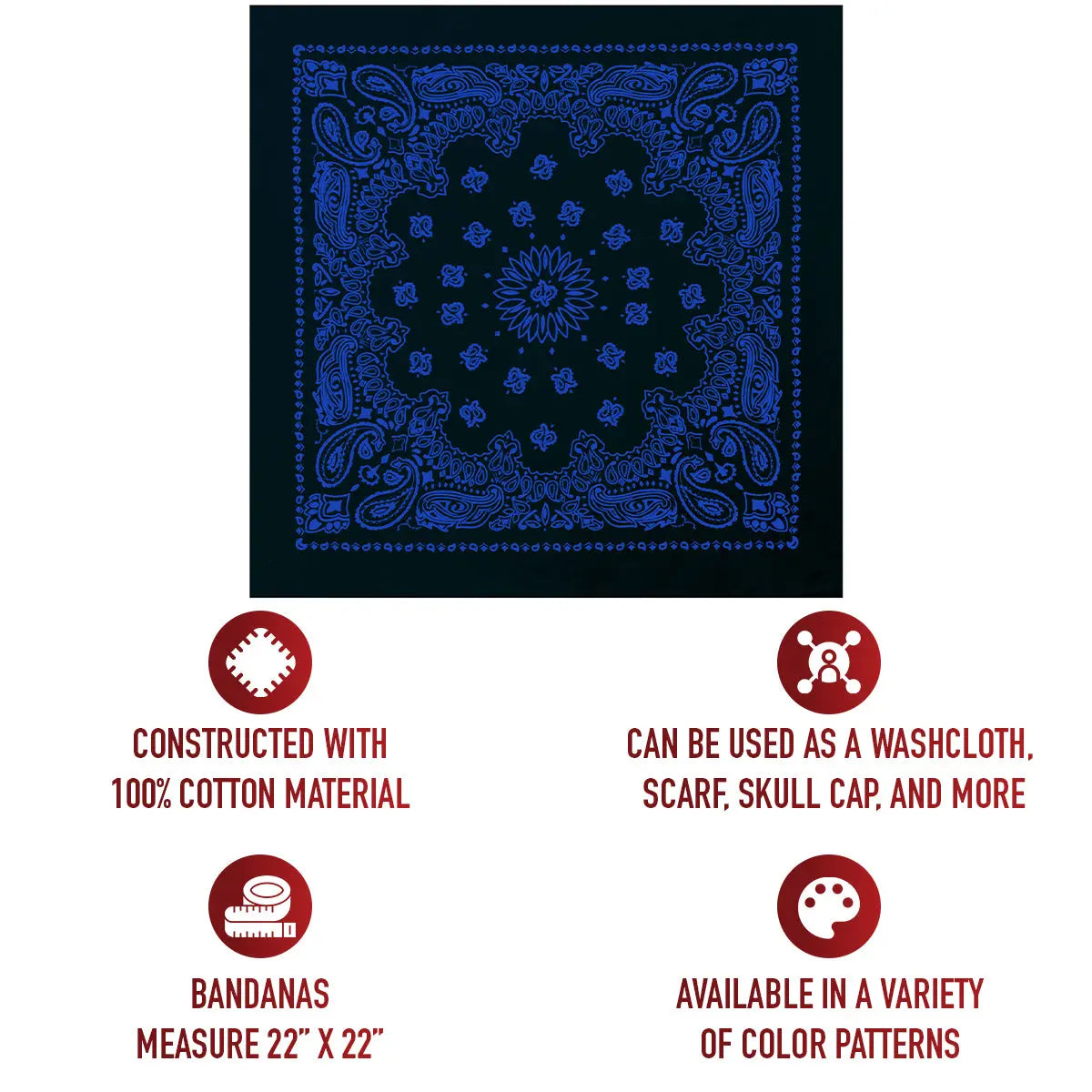 Rothco Trainmen Paisley Bandana - 22" X 22" LARSON TACTICAL SUPPLY