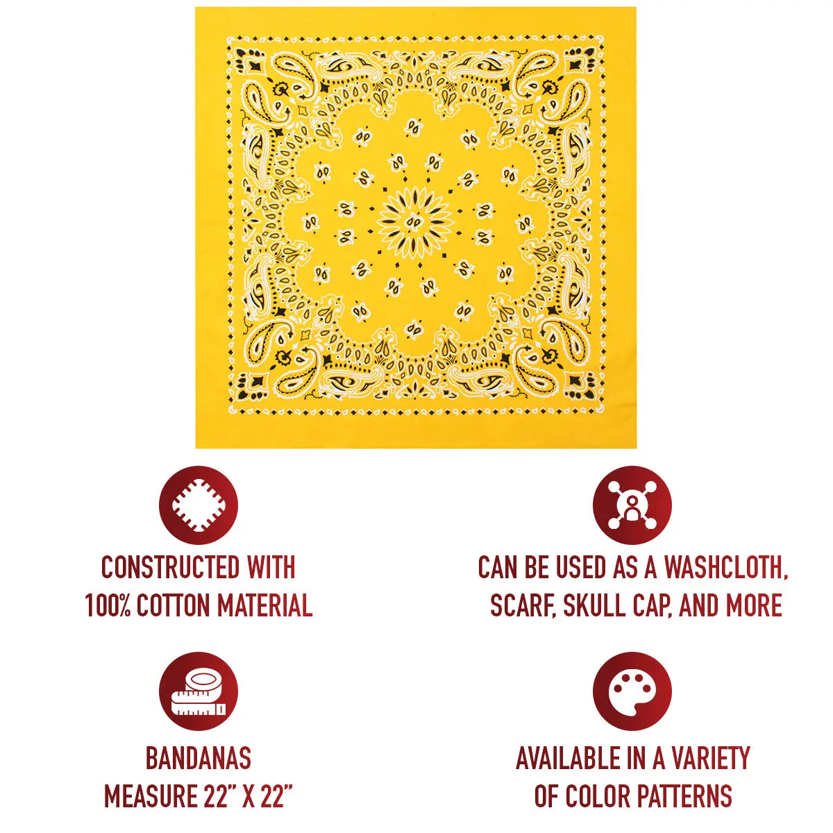 Rothco Trainmen Paisley Bandana - 22" X 22" LARSON TACTICAL SUPPLY