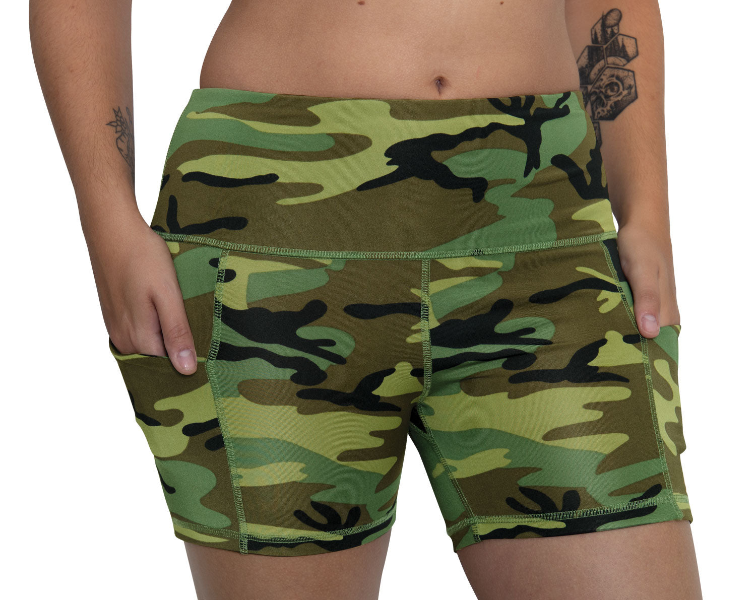 Rothco Womens Camo Workout Performance Legging Shorts LARSON TACTICAL SUPPLY