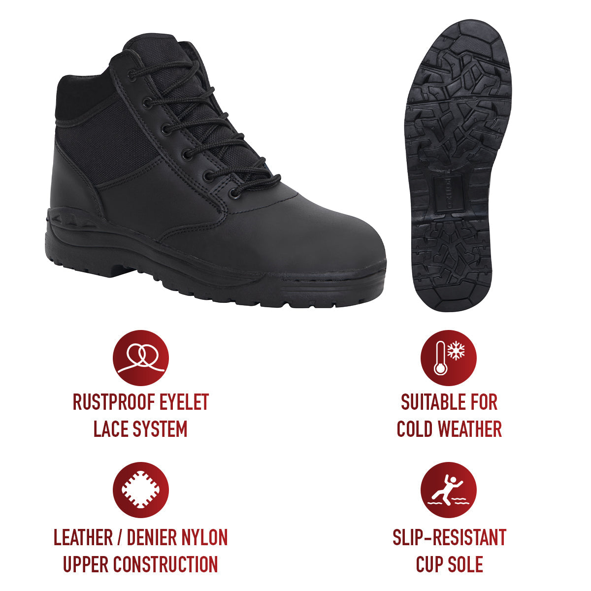 Rothco Forced Entry Security Boot - 6 Inch LARSON TACTICAL SUPPLY