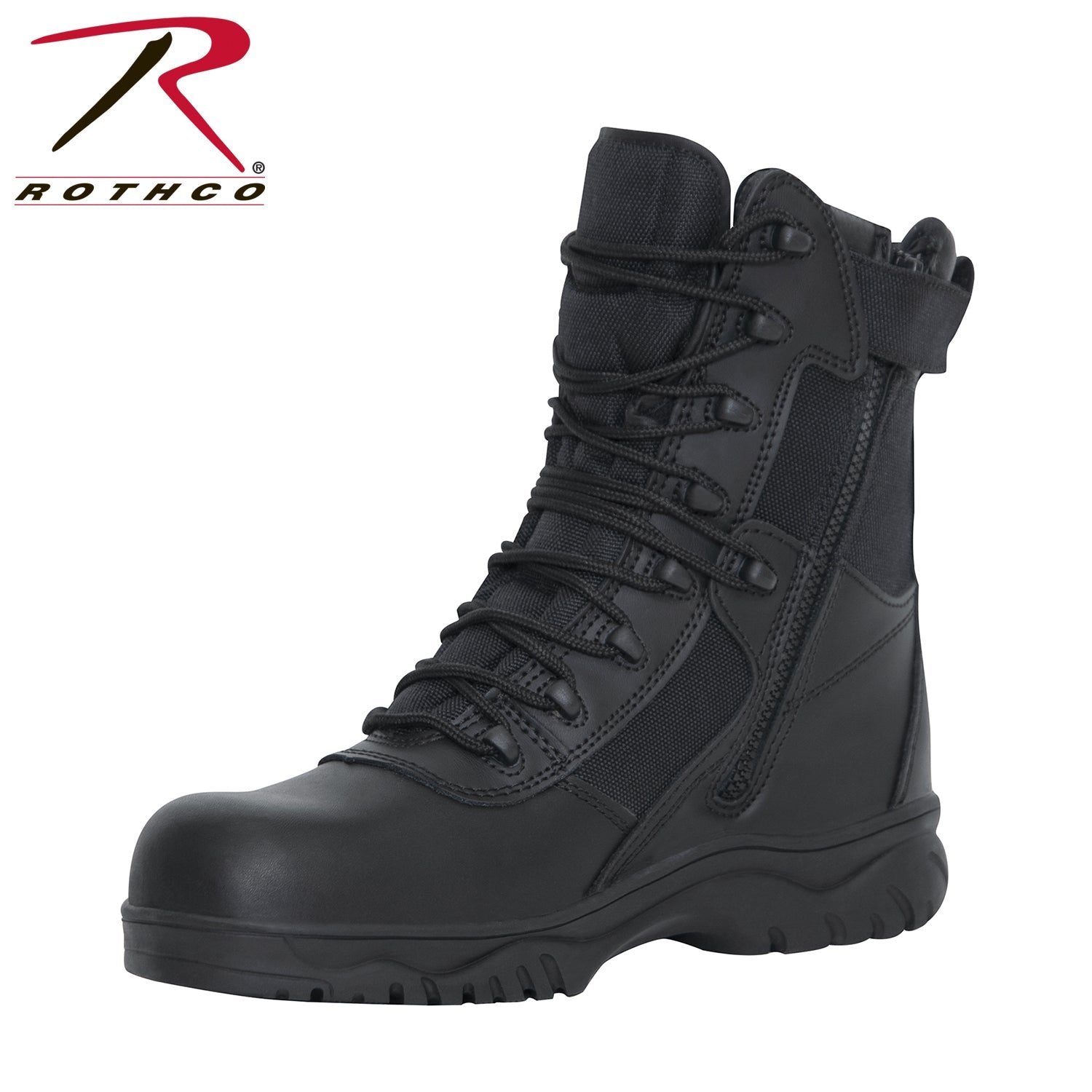 Rothco Forced Entry Tactical Boot With Side Zipper & Composite Toe - 8 Inch LARSON TACTICAL SUPPLY