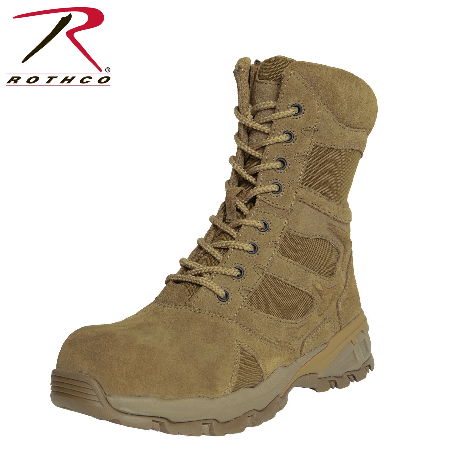 Rothco Forced Entry Tactical Boot With Side Zipper & Composite Toe - 8 Inch LARSON TACTICAL SUPPLY