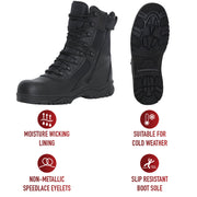 Rothco Forced Entry Tactical Boot With Side Zipper & Composite Toe - 8 Inch LARSON TACTICAL SUPPLY