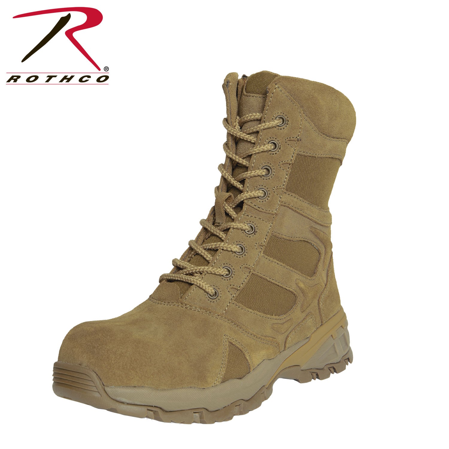 Rothco Forced Entry Tactical Boot With Side Zipper & Composite Toe - 8 Inch LARSON TACTICAL SUPPLY