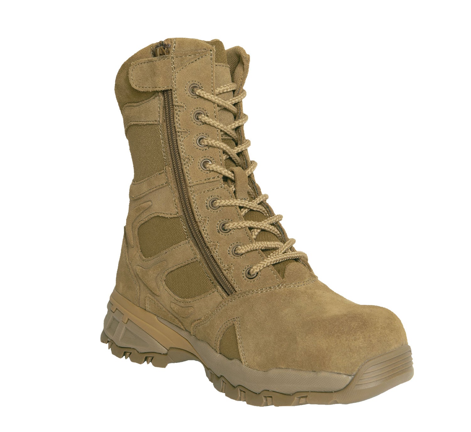 Rothco Forced Entry Tactical Boot With Side Zipper & Composite Toe - 8 Inch LARSON TACTICAL SUPPLY