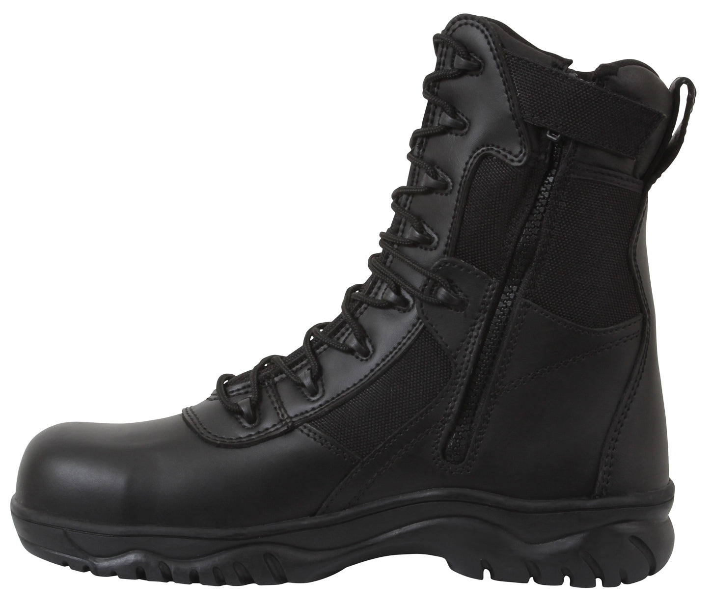 Rothco Forced Entry Tactical Boot With Side Zipper & Composite Toe - 8 Inch LARSON TACTICAL SUPPLY