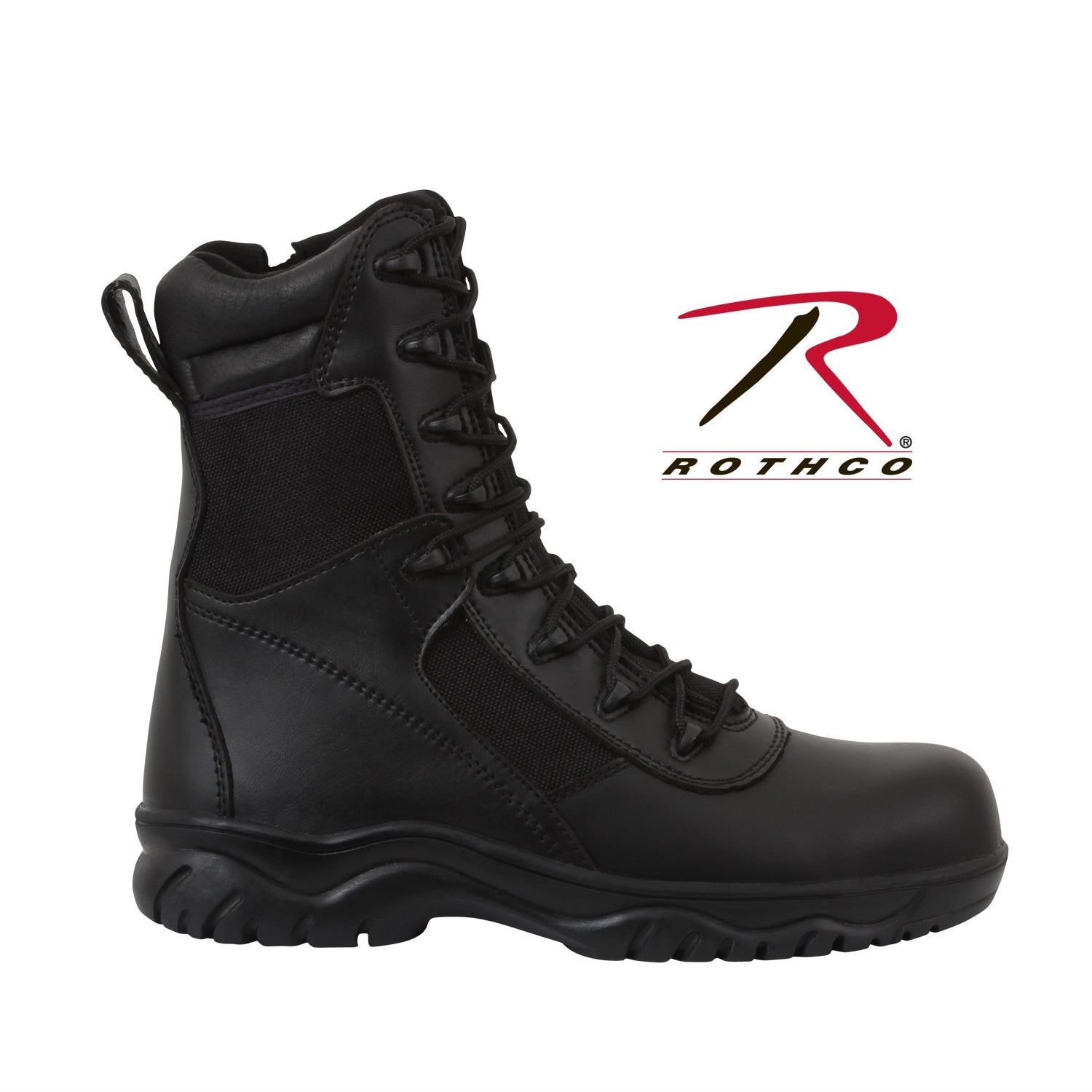 Rothco Forced Entry Tactical Boot With Side Zipper & Composite Toe - 8 Inch LARSON TACTICAL SUPPLY