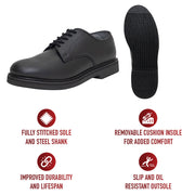 Rothco Military Uniform Oxford Leather Shoes LARSON TACTICAL SUPPLY