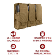 Rothco Universal Triple Mag Rifle Pouch LARSON TACTICAL SUPPLY