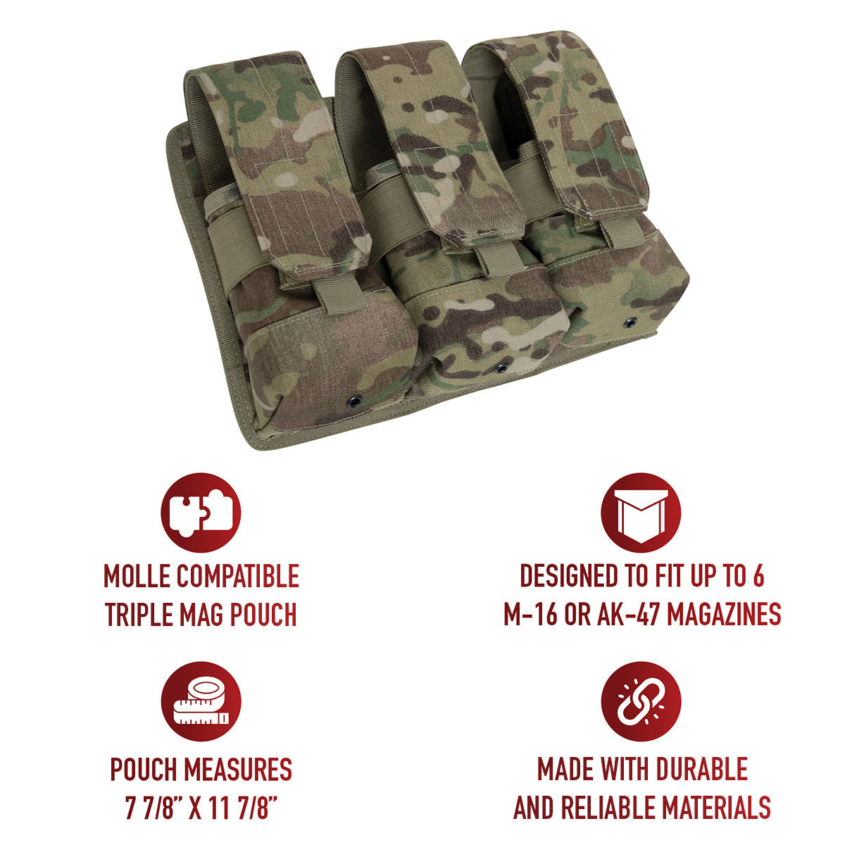 Rothco Universal Triple Mag Rifle Pouch LARSON TACTICAL SUPPLY