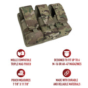 Rothco Universal Triple Mag Rifle Pouch LARSON TACTICAL SUPPLY