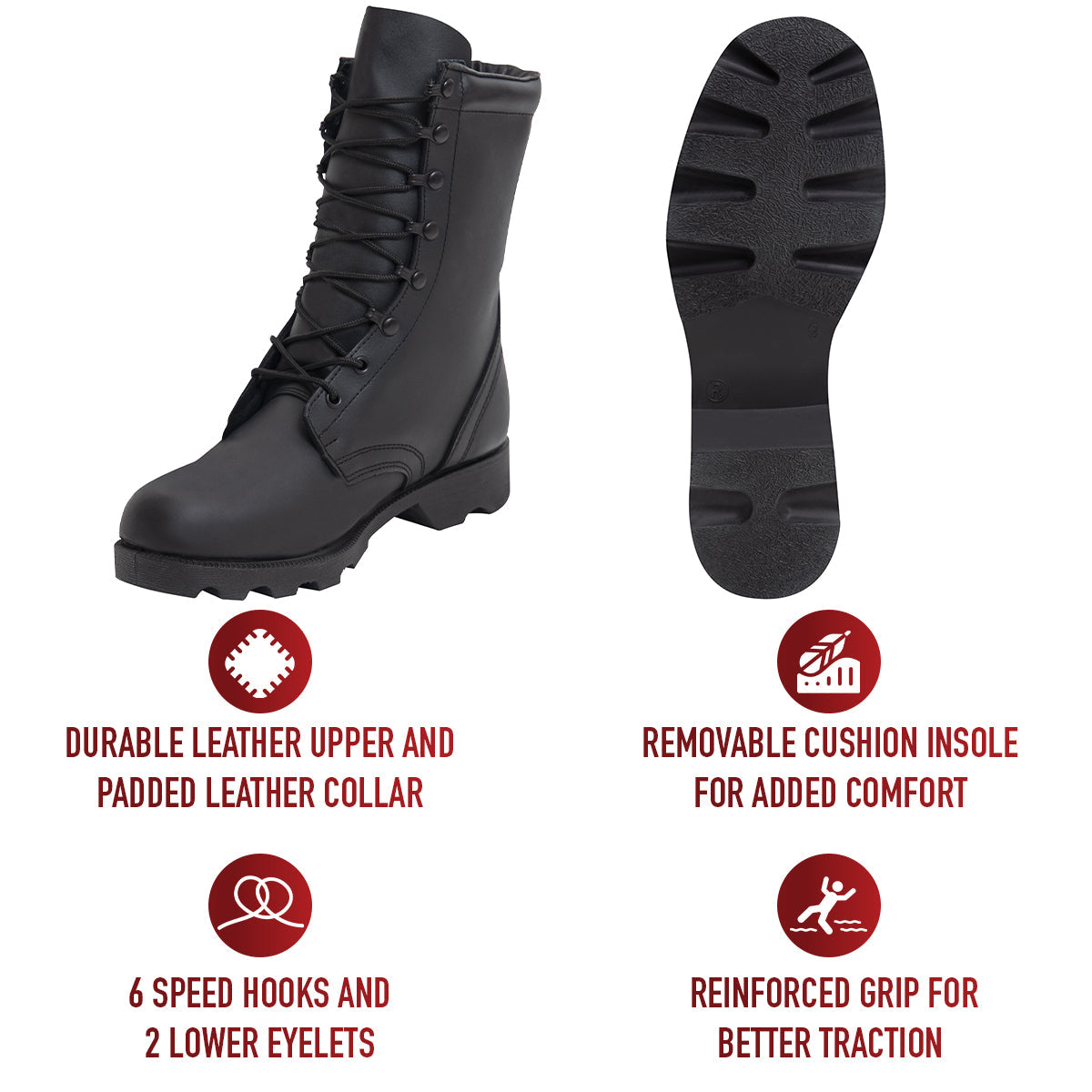 Rothco Speedlace Combat Boots - 10 Inch LARSON TACTICAL SUPPLY