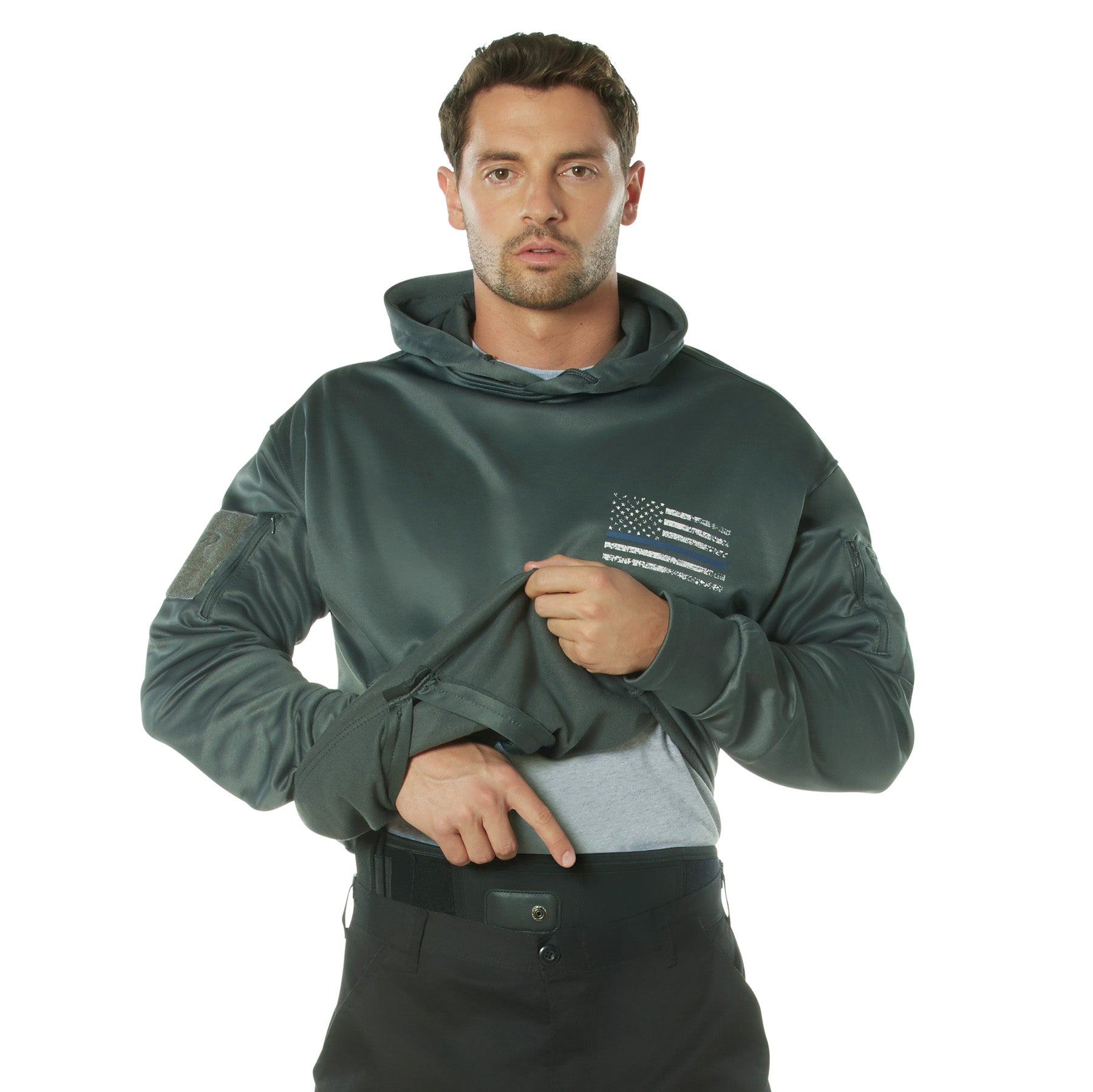 Rothco Concealed Carry Thin Blue Line Hoodie LARSON TACTICAL SUPPLY
