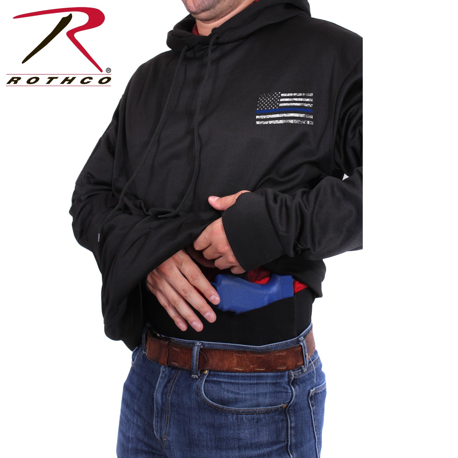 Rothco Concealed Carry Thin Blue Line Hoodie LARSON TACTICAL SUPPLY