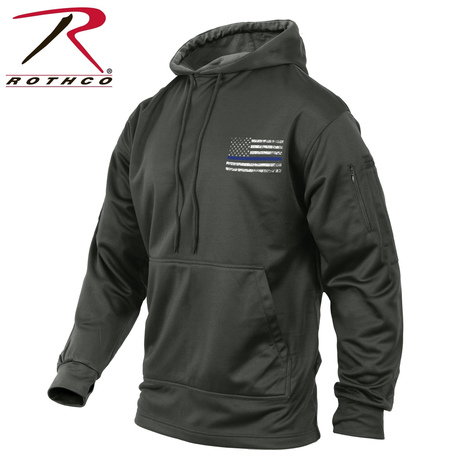 Rothco Concealed Carry Thin Blue Line Hoodie LARSON TACTICAL SUPPLY