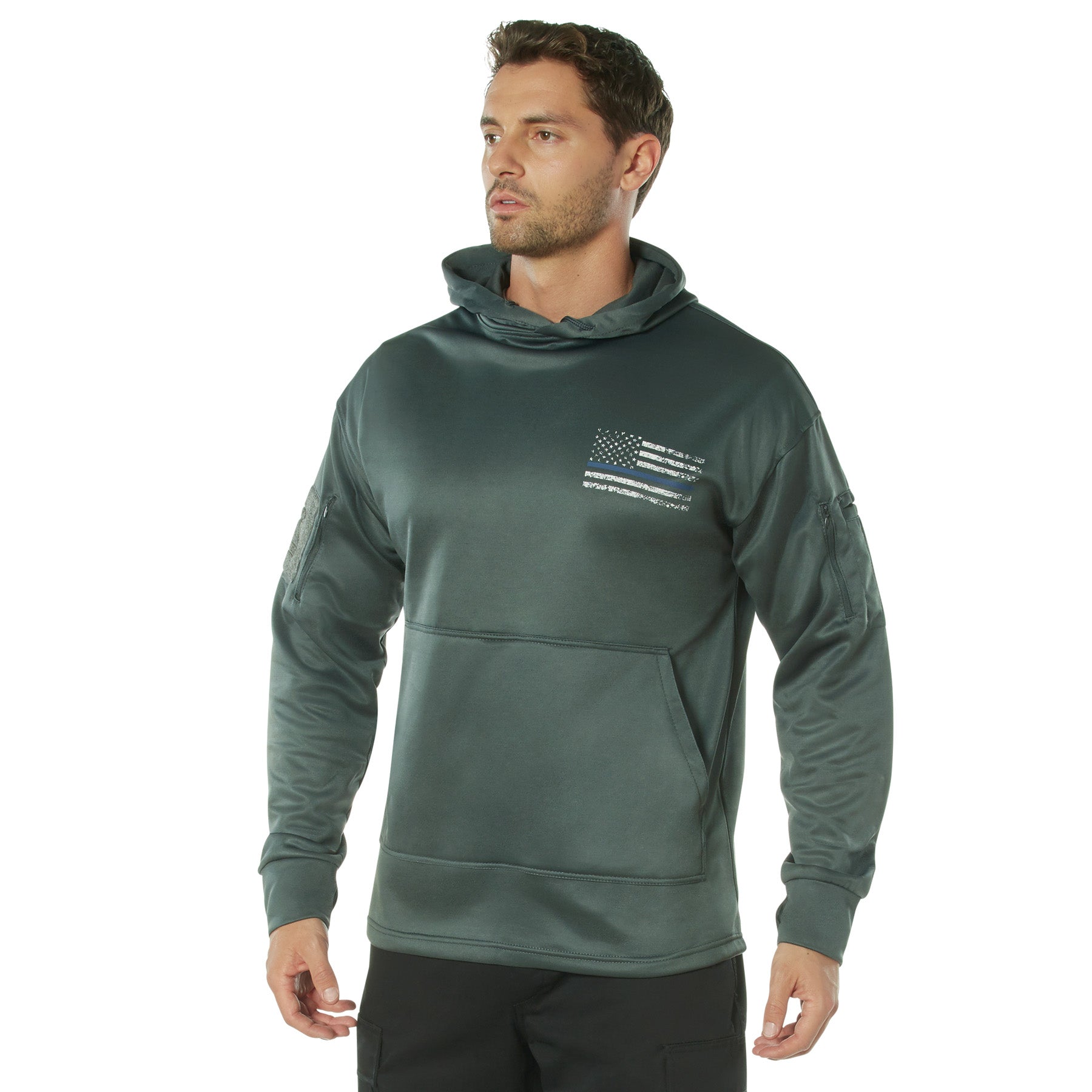 Rothco Concealed Carry Thin Blue Line Hoodie LARSON TACTICAL SUPPLY