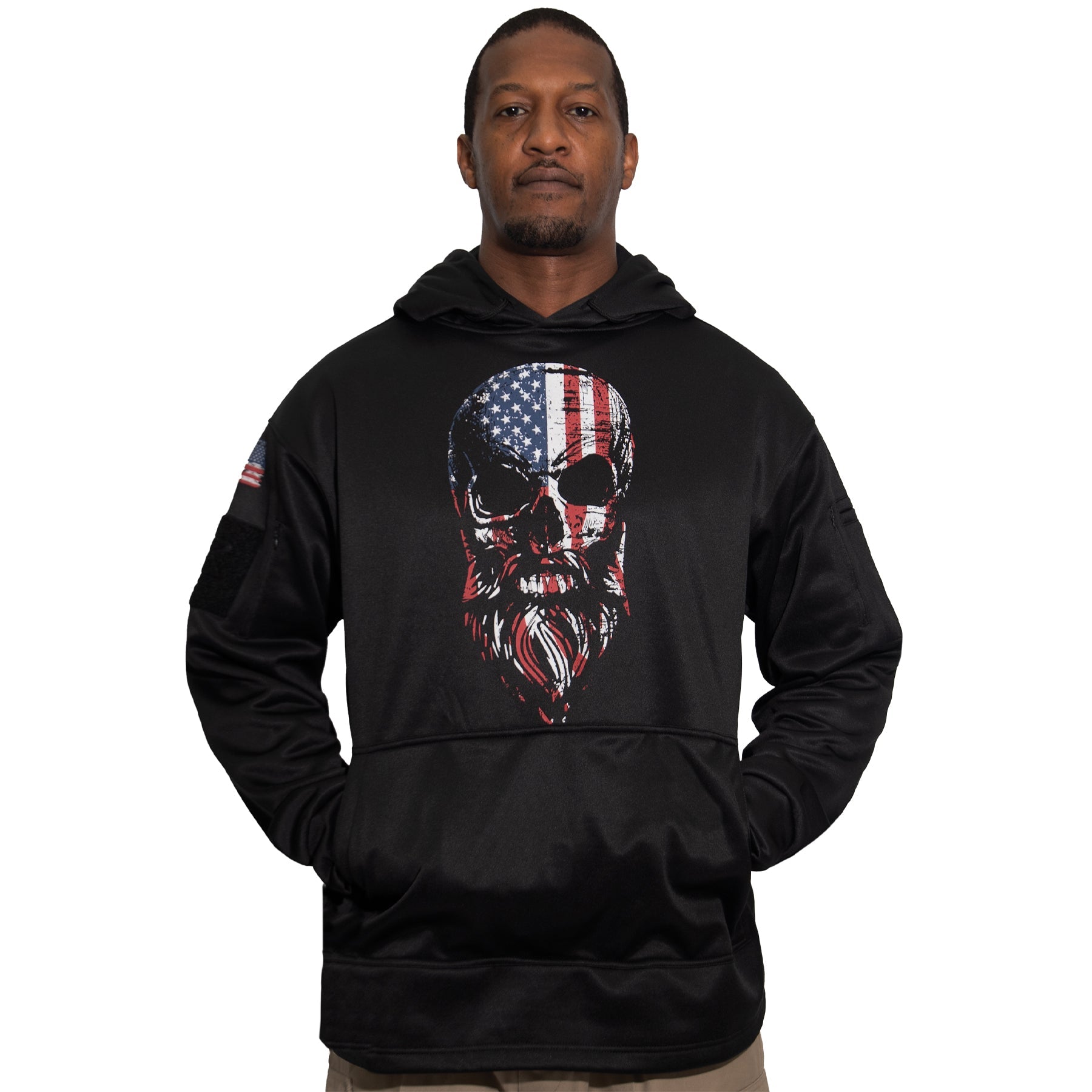 Rothco Bearded Skull Concealed Carry Hoodie - Black LARSON TACTICAL SUPPLY