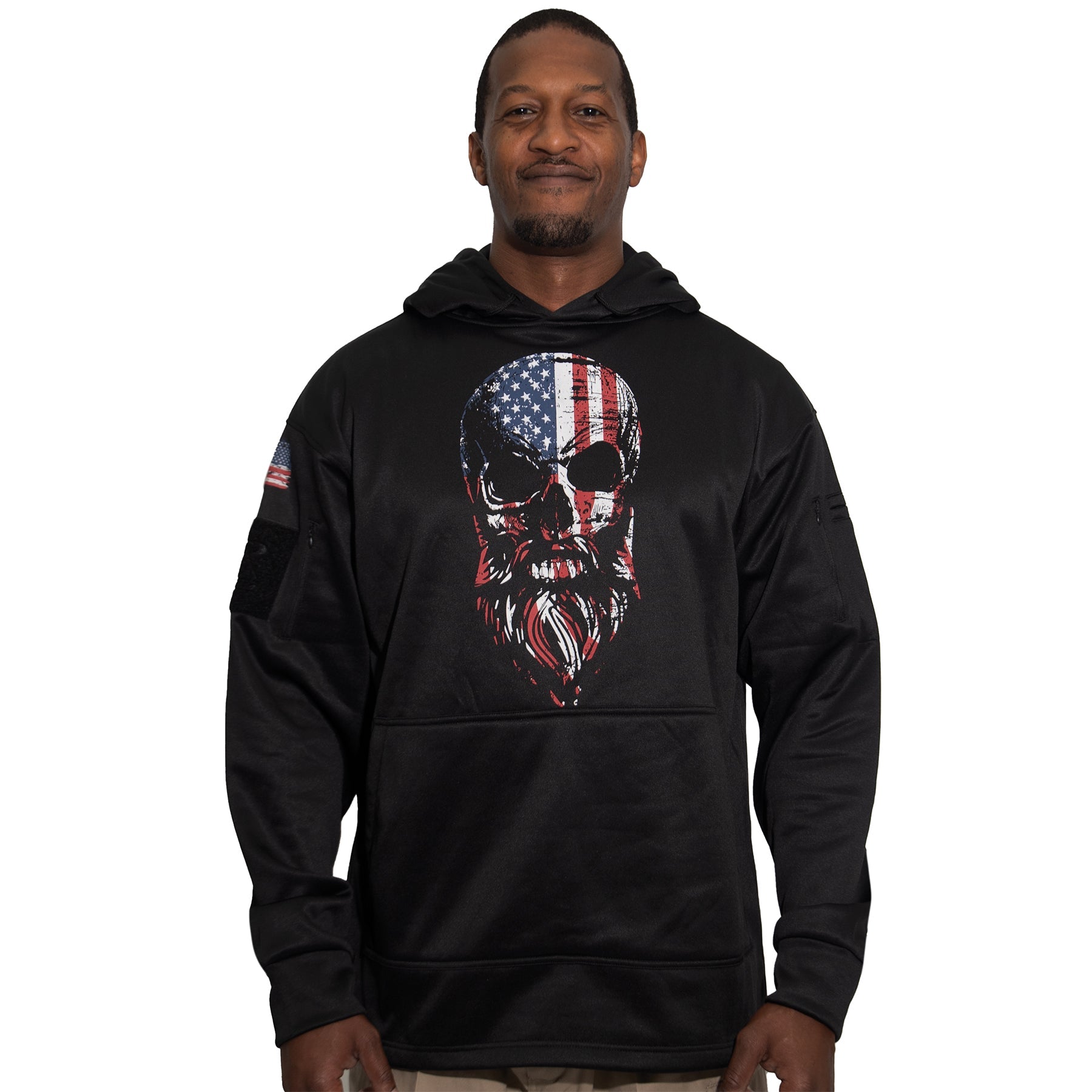 Rothco Bearded Skull Concealed Carry Hoodie - Black LARSON TACTICAL SUPPLY