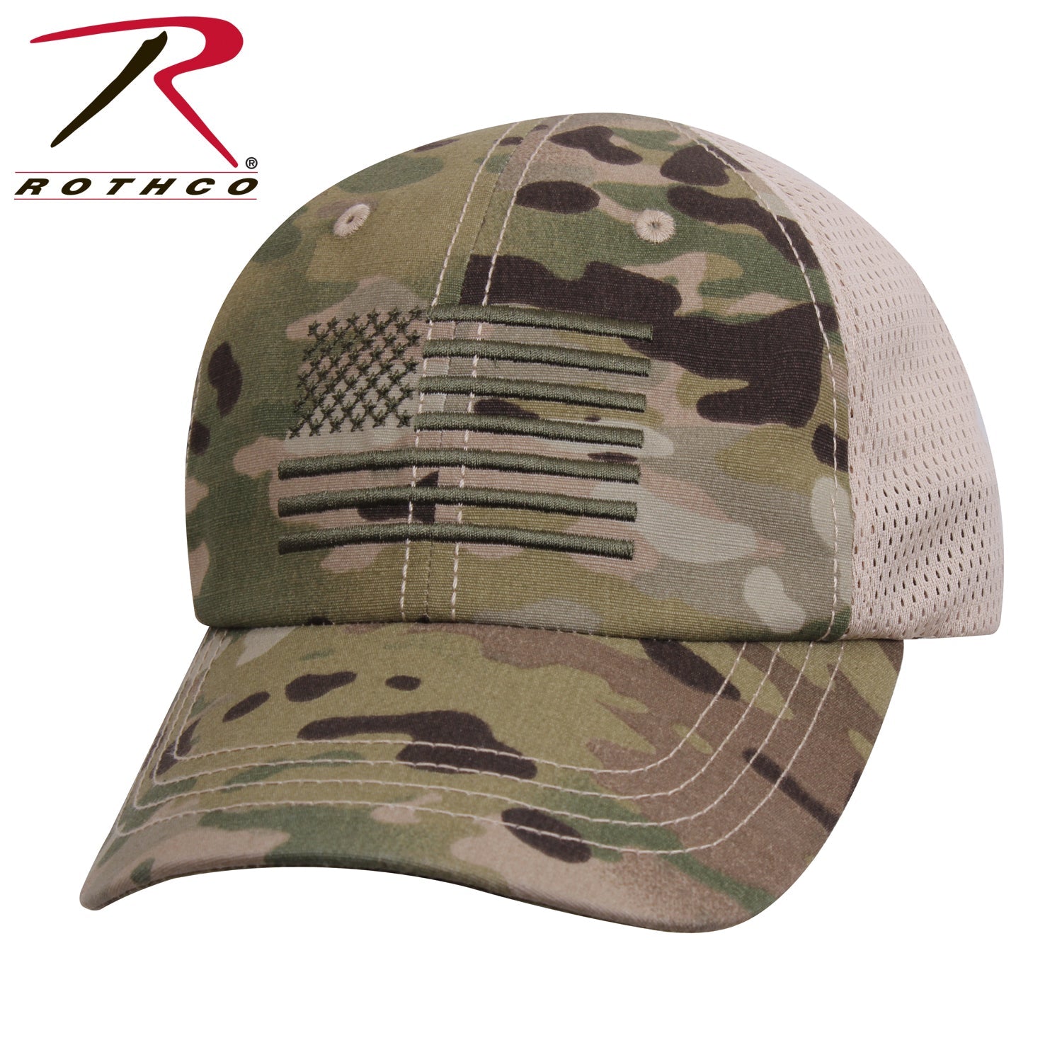 Rothco Tactical Mesh Back Cap With Embroidered US Flag LARSON TACTICAL SUPPLY
