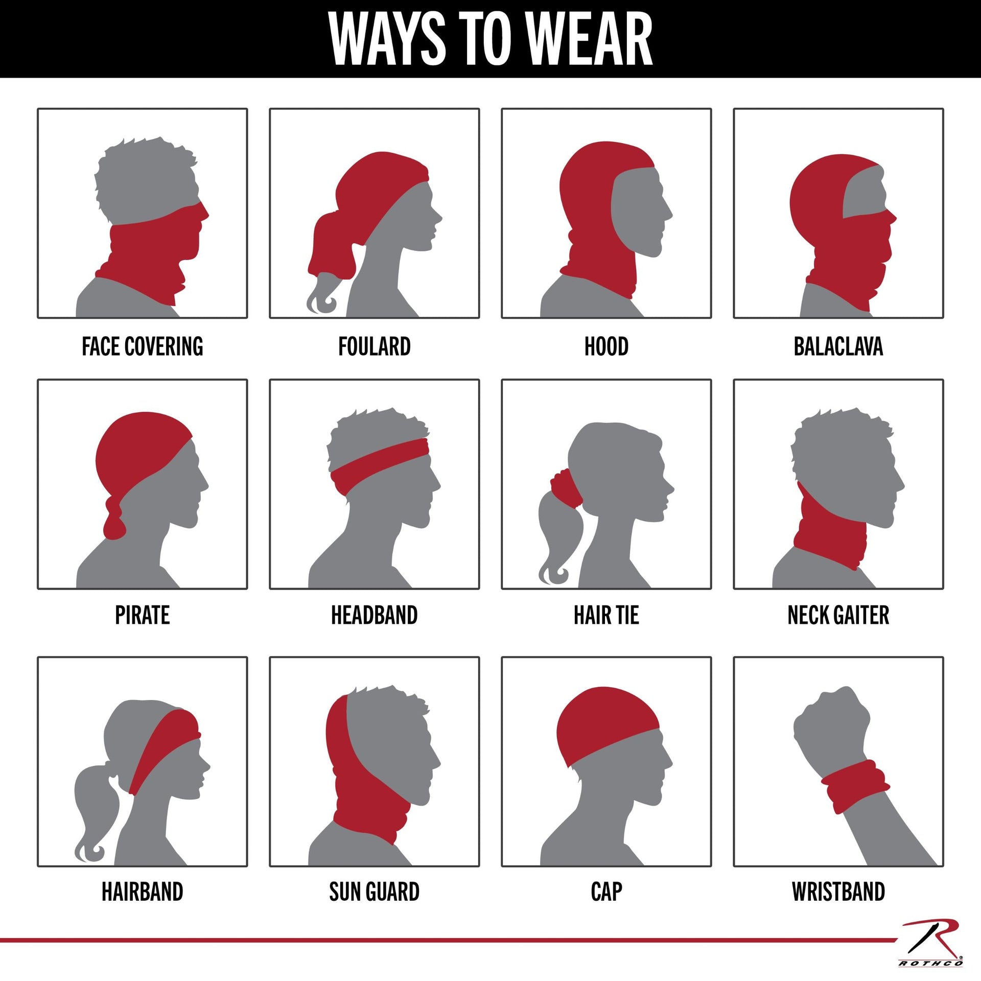 Rothco Multi-Use Neck Gaiter and Face Covering Tactical Wrap LARSON TACTICAL SUPPLY