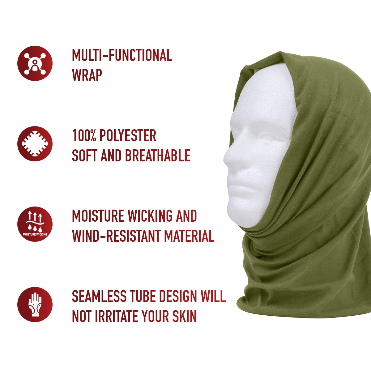 Rothco Multi-Use Neck Gaiter and Face Covering Tactical Wrap LARSON TACTICAL SUPPLY