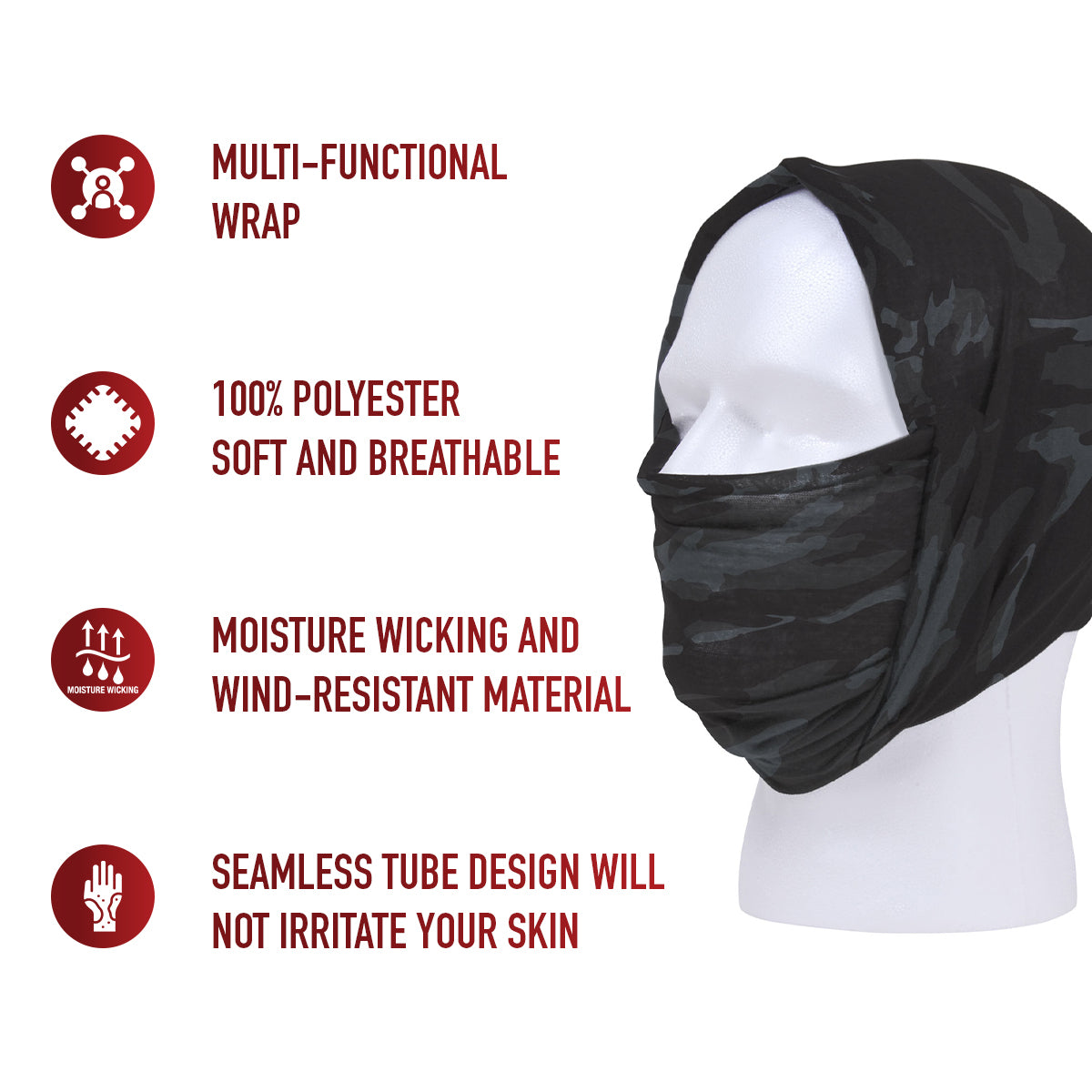 Rothco Multi-Use Neck Gaiter and Face Covering Tactical Wrap LARSON TACTICAL SUPPLY