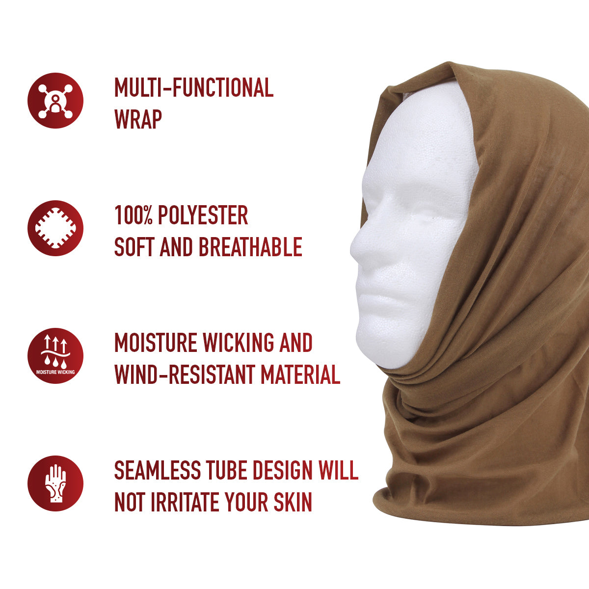 Rothco Multi-Use Neck Gaiter and Face Covering Tactical Wrap LARSON TACTICAL SUPPLY