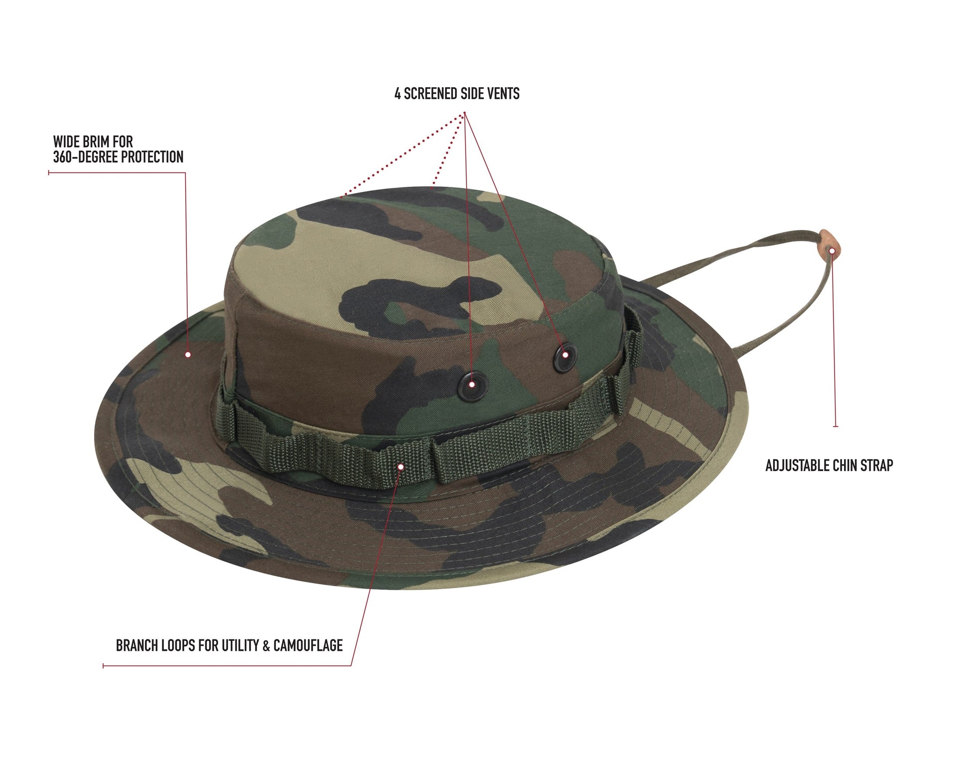 Rothco Camo Boonie Hat LARSON TACTICAL SUPPLY