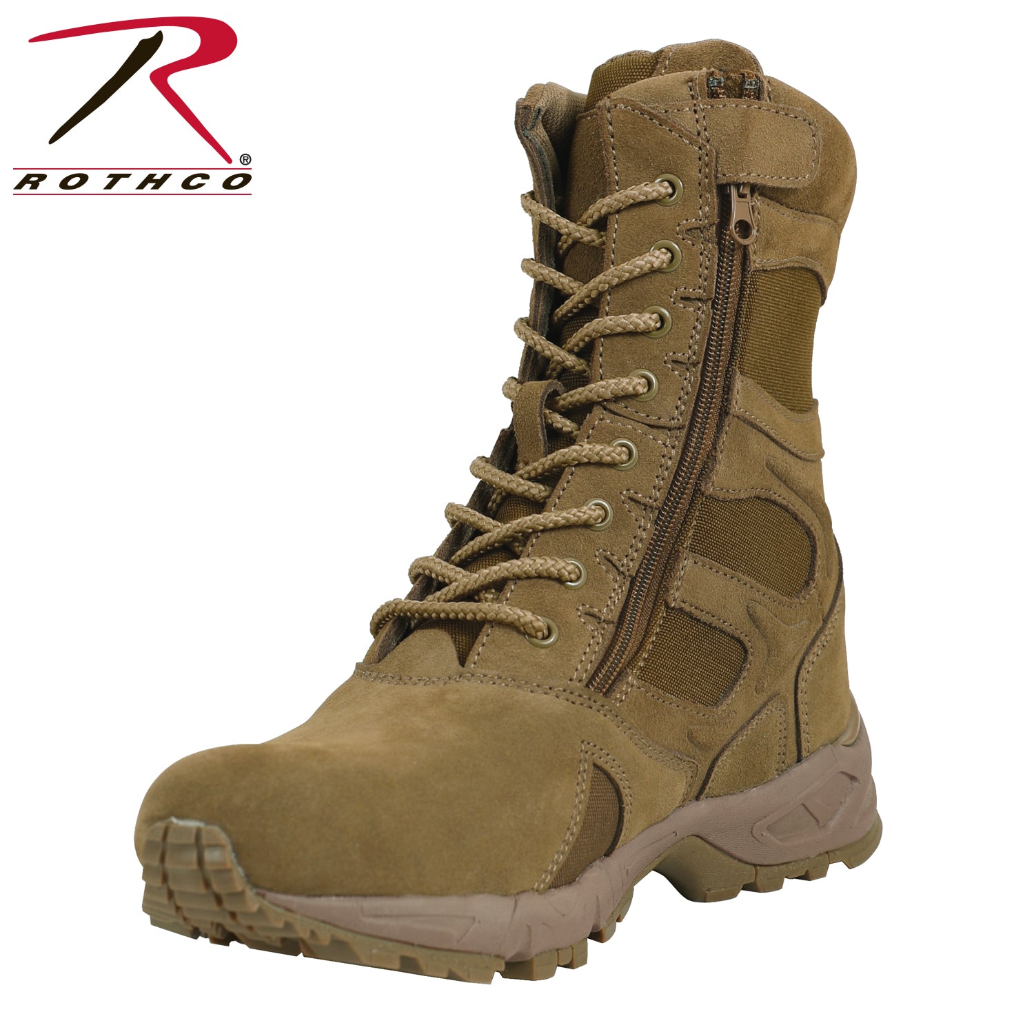 Rothco Forced Entry Deployment Boots With Side Zipper - 8 Inch LARSON TACTICAL SUPPLY